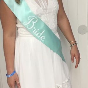 White dress great for brides to be. Worn once